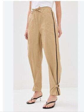 3.1 Phillip Lim Utility Jogger Pants Tan Black Side Stripe